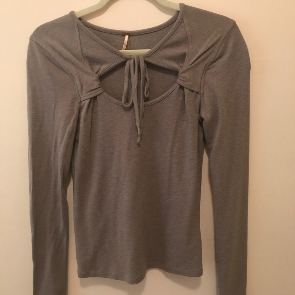 Free People Tie Front Shirt